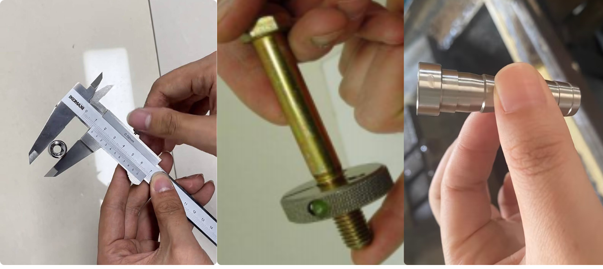 Sample, old part and basic dimension review for custom fastening parts